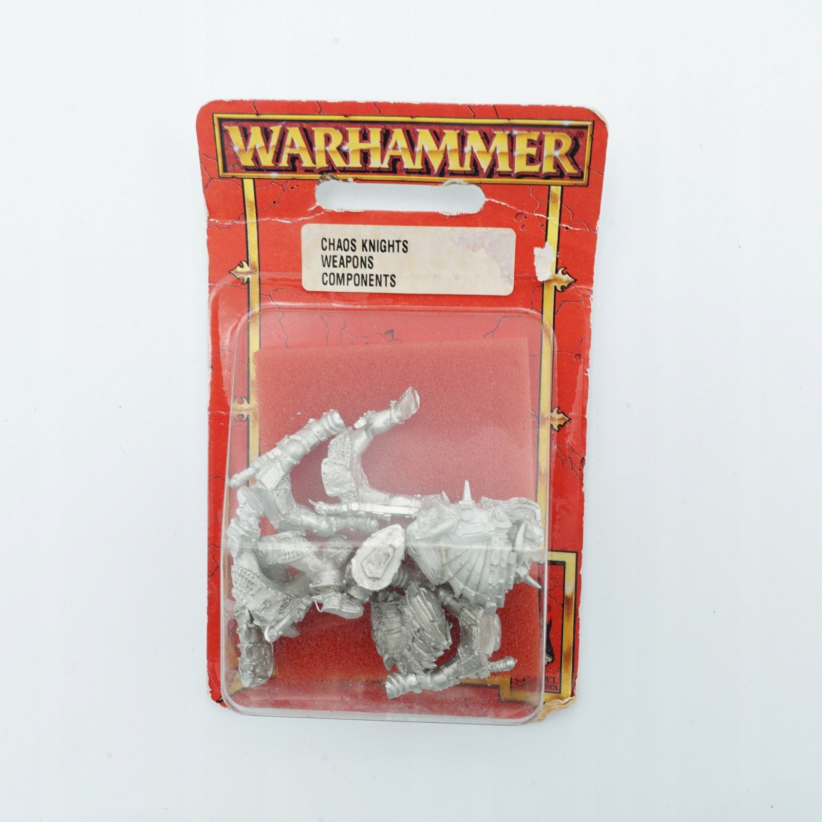 Warhammer Chaos Knights Riders Components blister pack of vintage metal parts