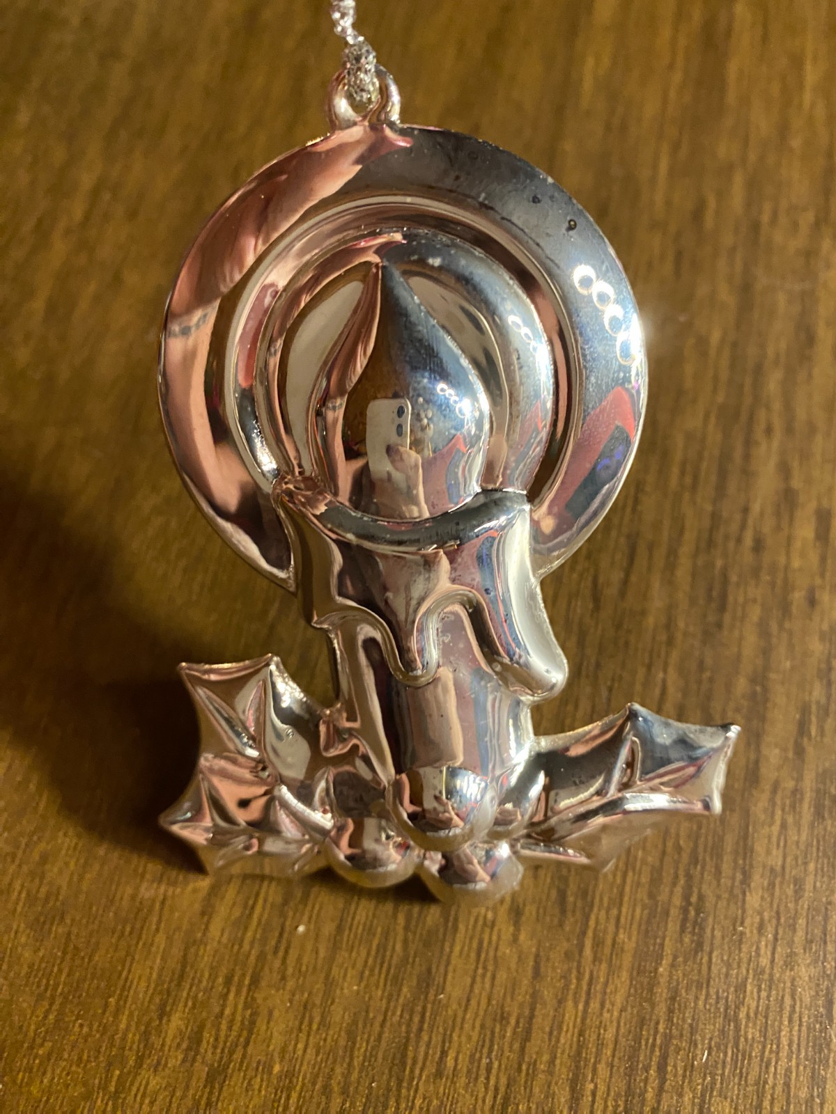 Godinger Silver Art Silver Plated Candle Christmas Ornament 3 1/4"