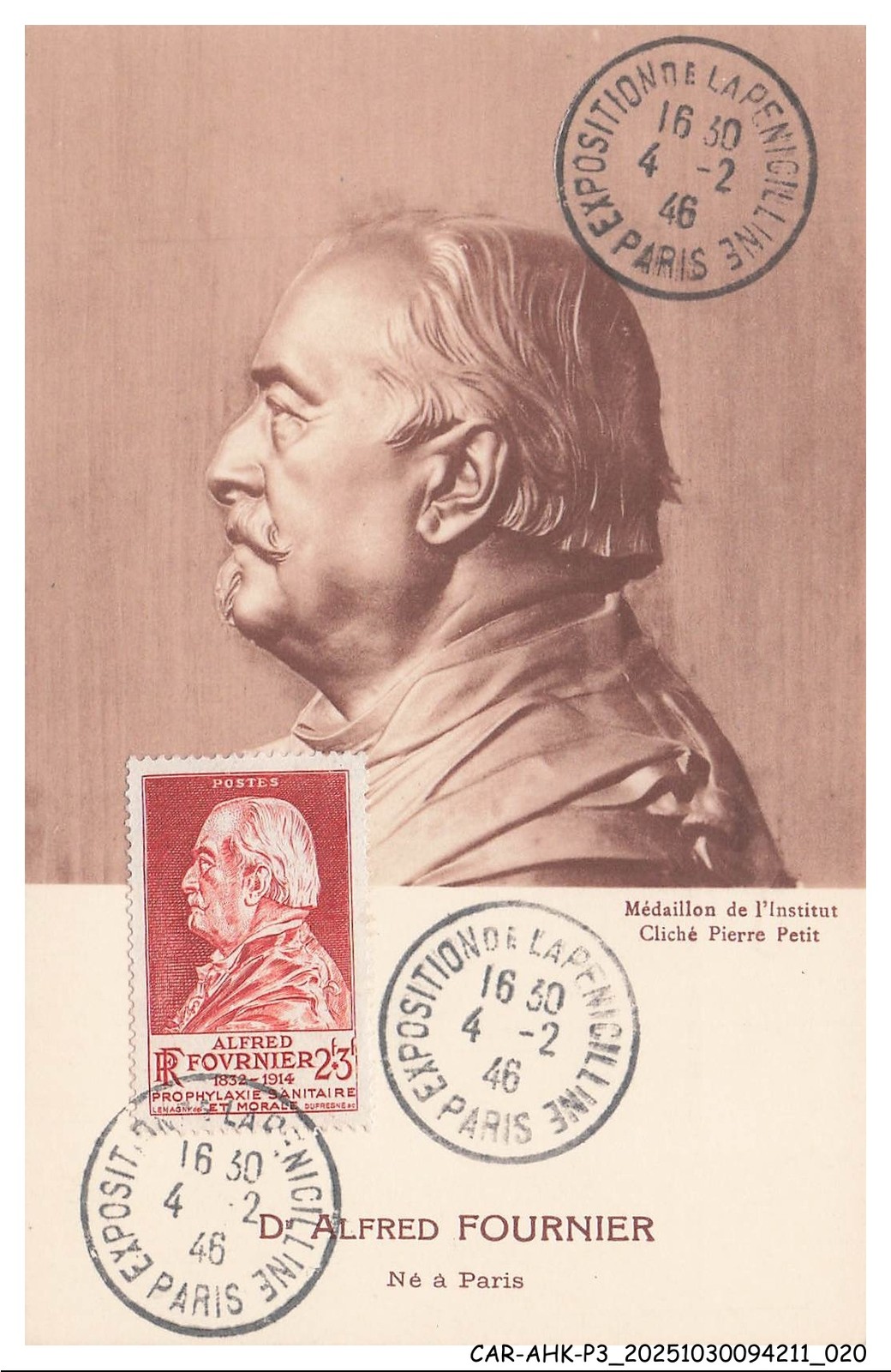 CAR AHKP3 0147 CARTES MAXIMUM - France - Dr-Alfred Fournier - Newborn A Paris -