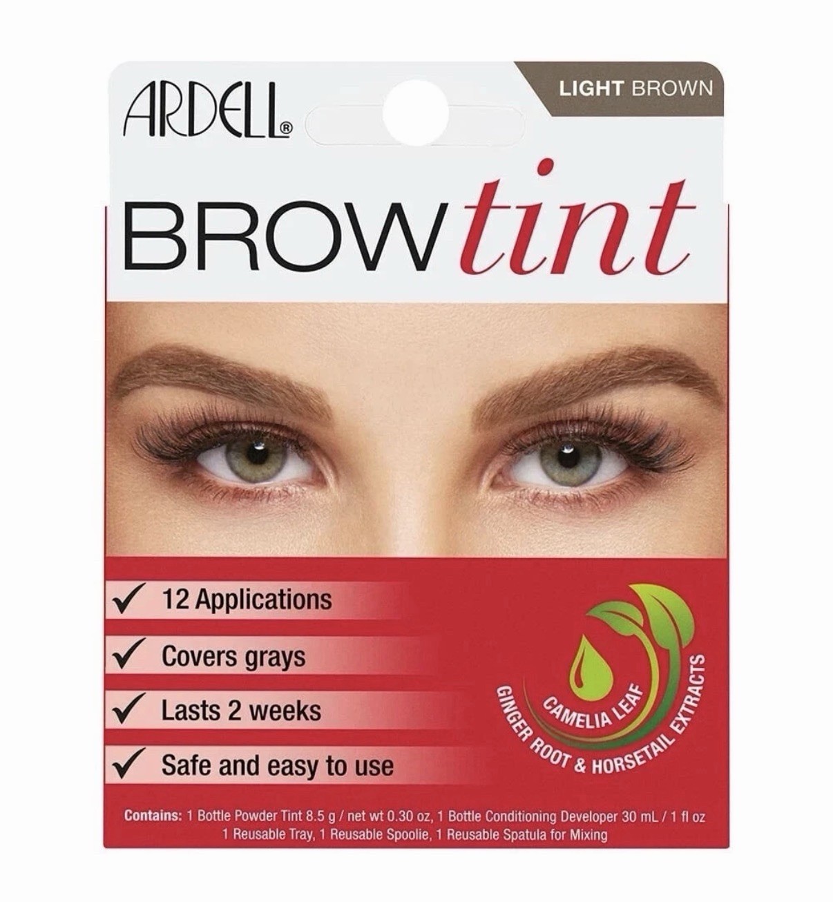 ARDELL Brow Tint Light  Brown Ammonia & Peroxide Free Brow Tint 12 Ct NEW IN BOX