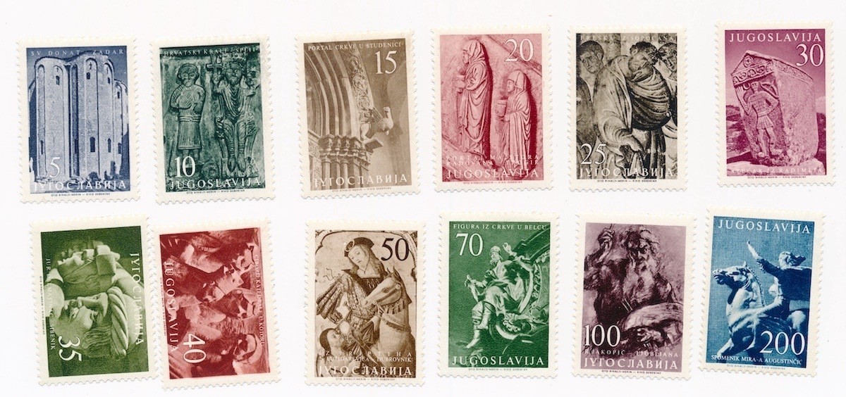 YUGOSLAVIA stamps 5 - 200 Dinara 1956 Yugoslav art MNH SCARCE !!! CV $137