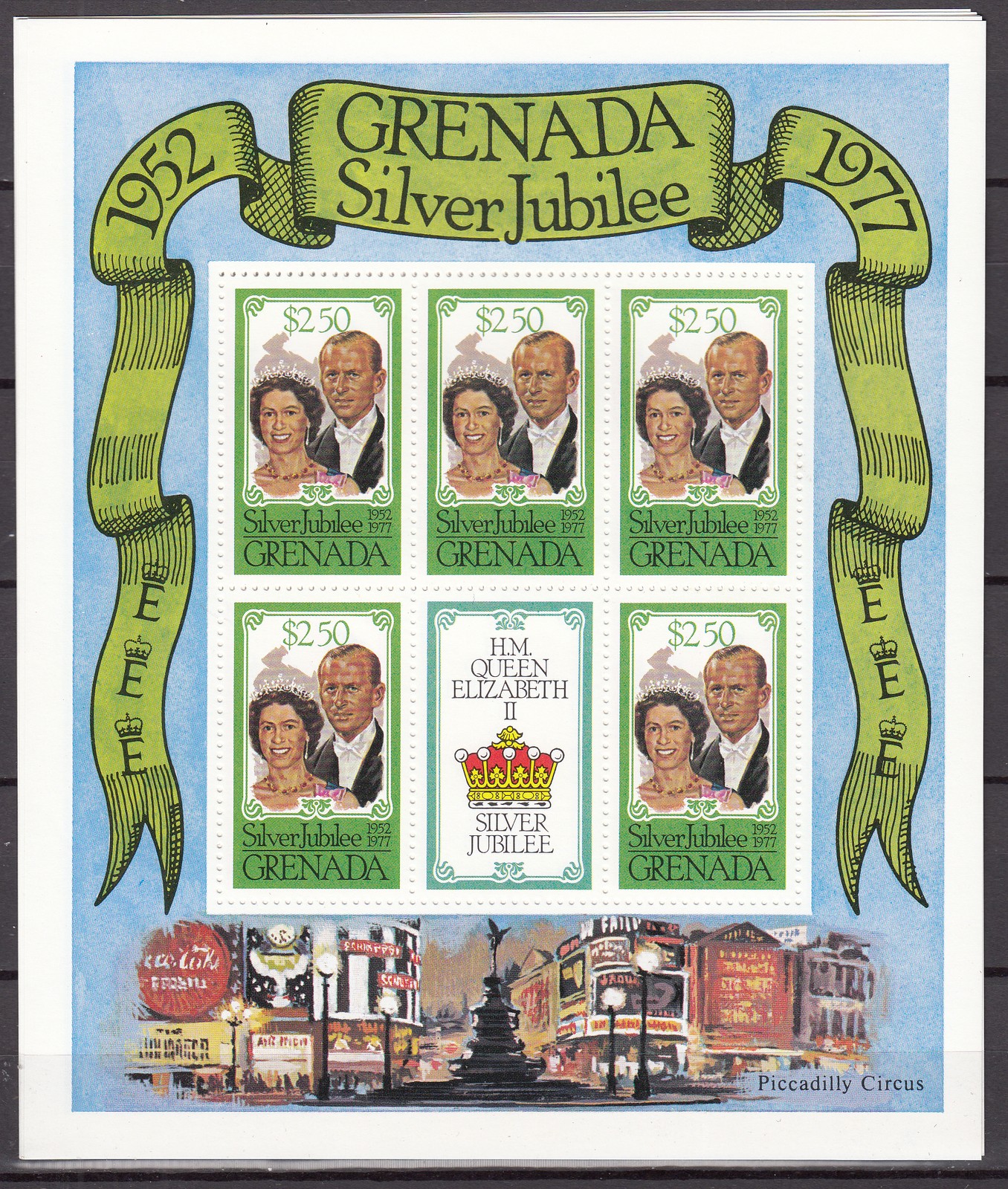 Grenada Post 1977 Yvert 734A/34E ** Mnh In 5 Sheets 25th Anniversary Coronation