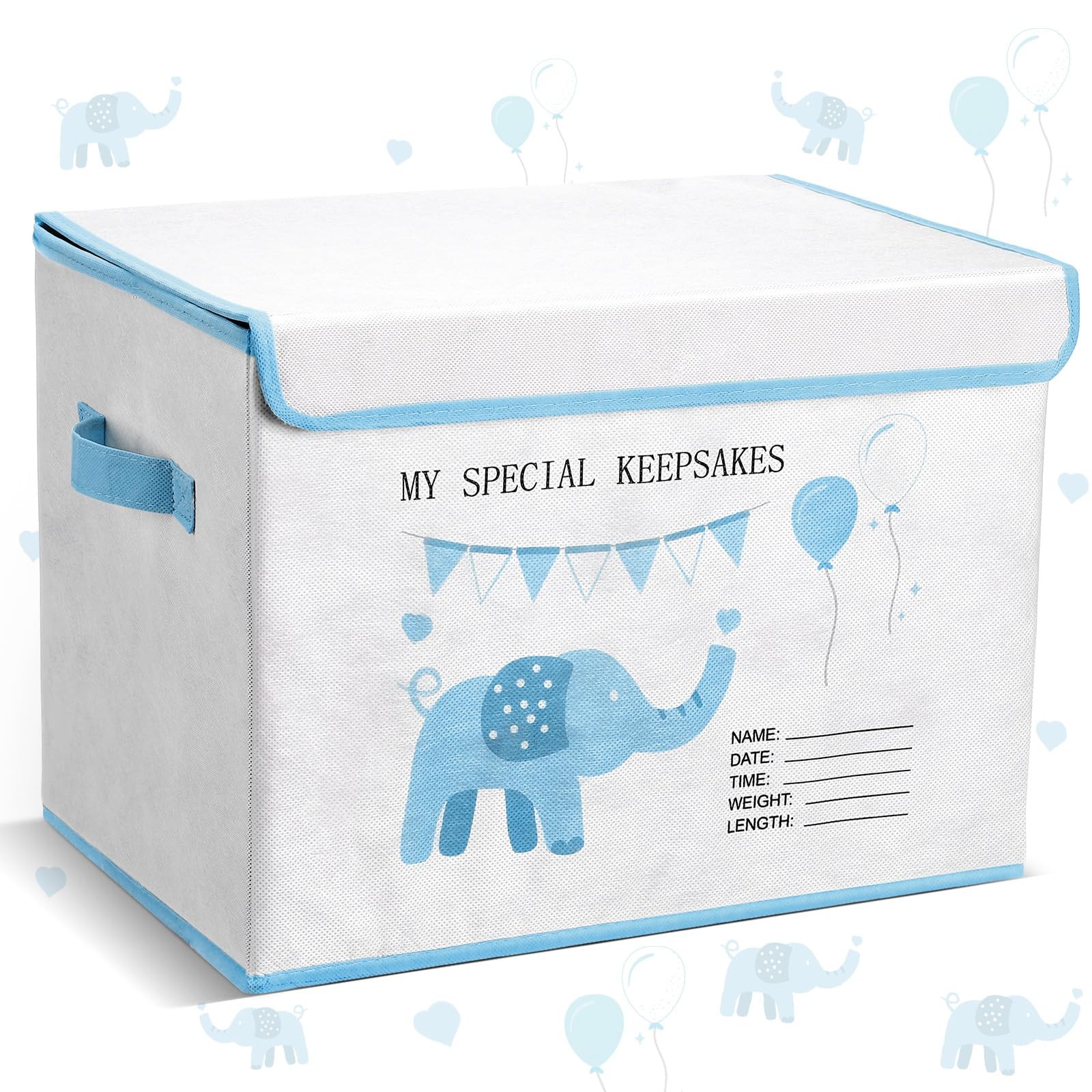 16x12x12inch Baby Memories Keepsake Baby Shower Elephant First Keepsake New P...