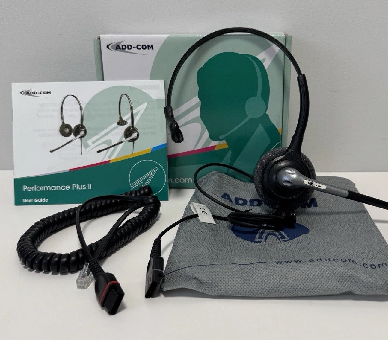 ADD800 Monoaural Noise Cancelling Headset & Cable Avaya Yealink SNOM IP Phone
