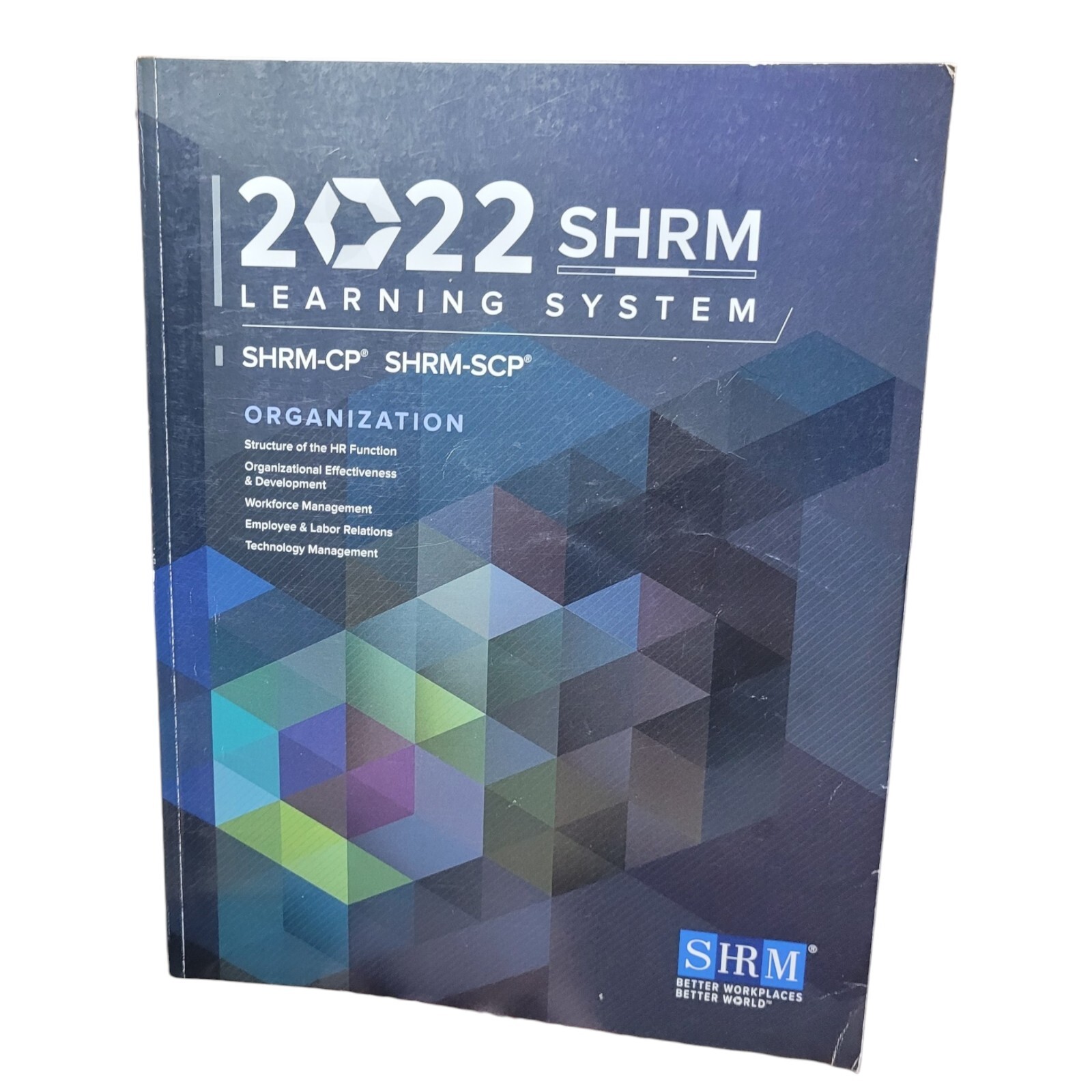 2022 SHRM Learning System Books Organization  SHRM-CP SHRM-SCP Book 1/4 EUC 