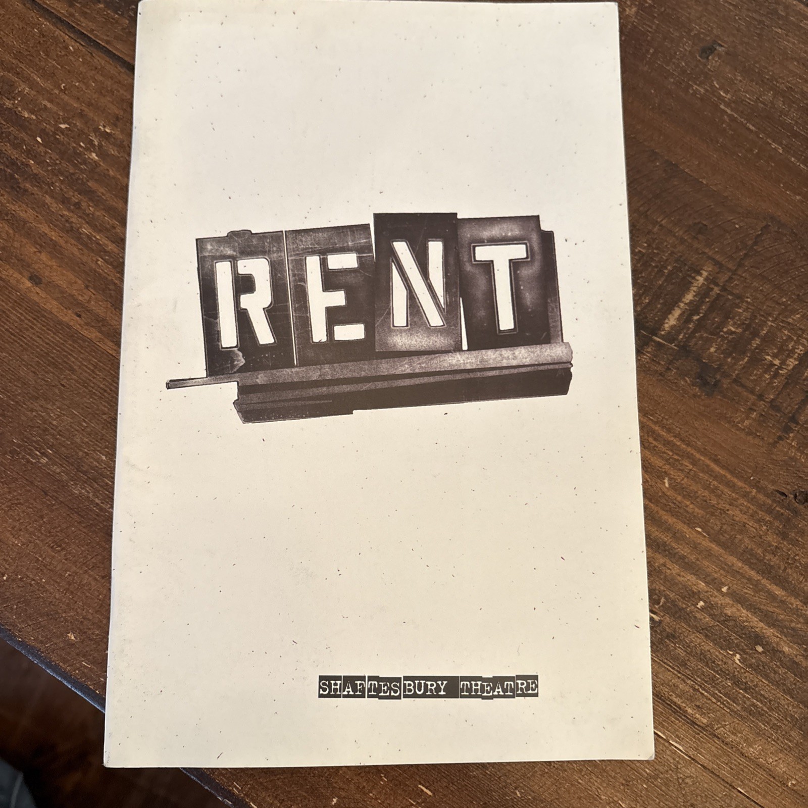 RENT Original May 1998 Playbill Shaftesbury Theatre London Vintage