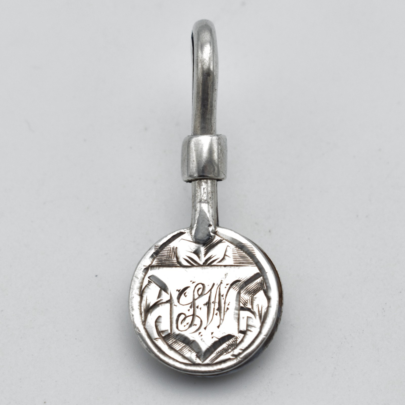 Antique Solid Silver Napkin Clip 1905 Edwardian Engraved