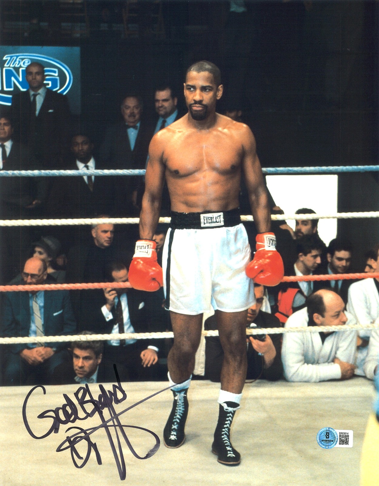 DENZEL WASHINGTON SIGNED AUTOGRAPH THE HURRICANE 11X14 PHOTO BECKETT BAS