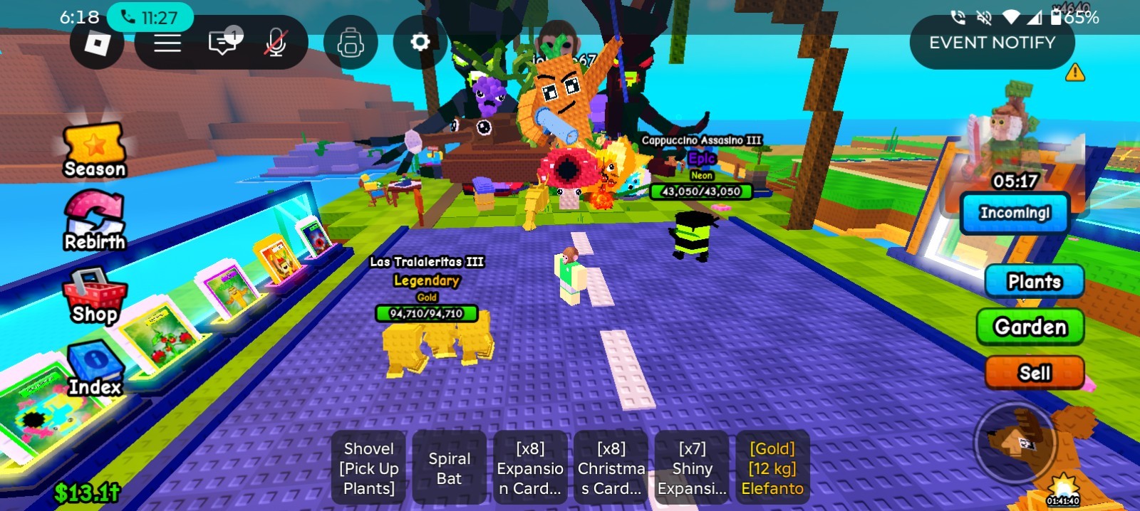 Plants Garden Legendary Epic Neon Gold Limited Rainbow Game Item