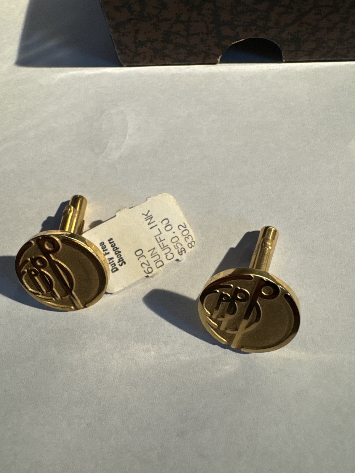 vintage dunhill cufflinks gold