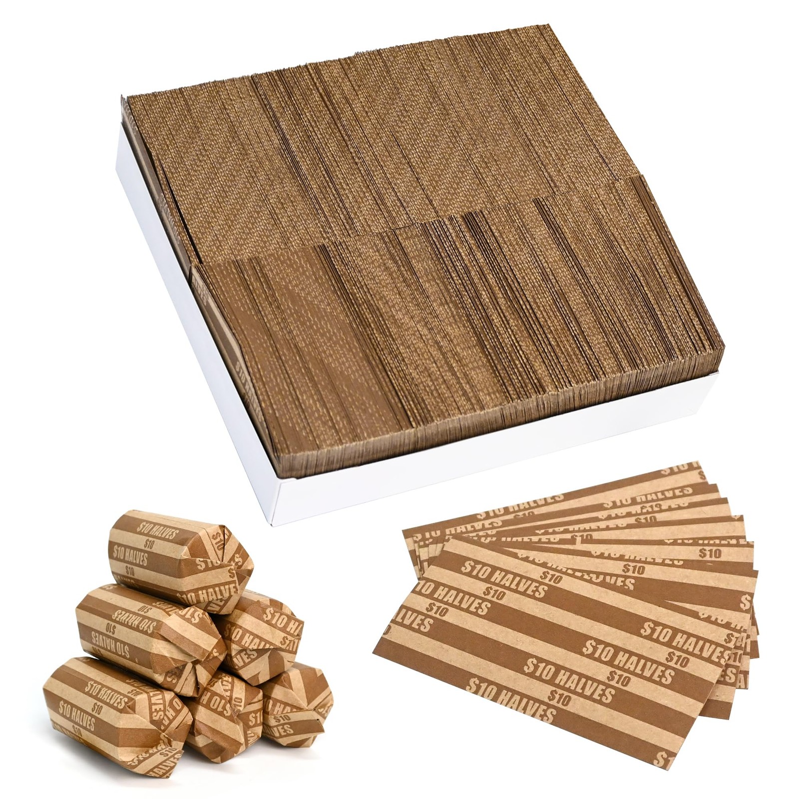 L LIKED 1000 Pcs Tubular Coin Wrappers, Half Dollar Coins, 1000 - Halves 