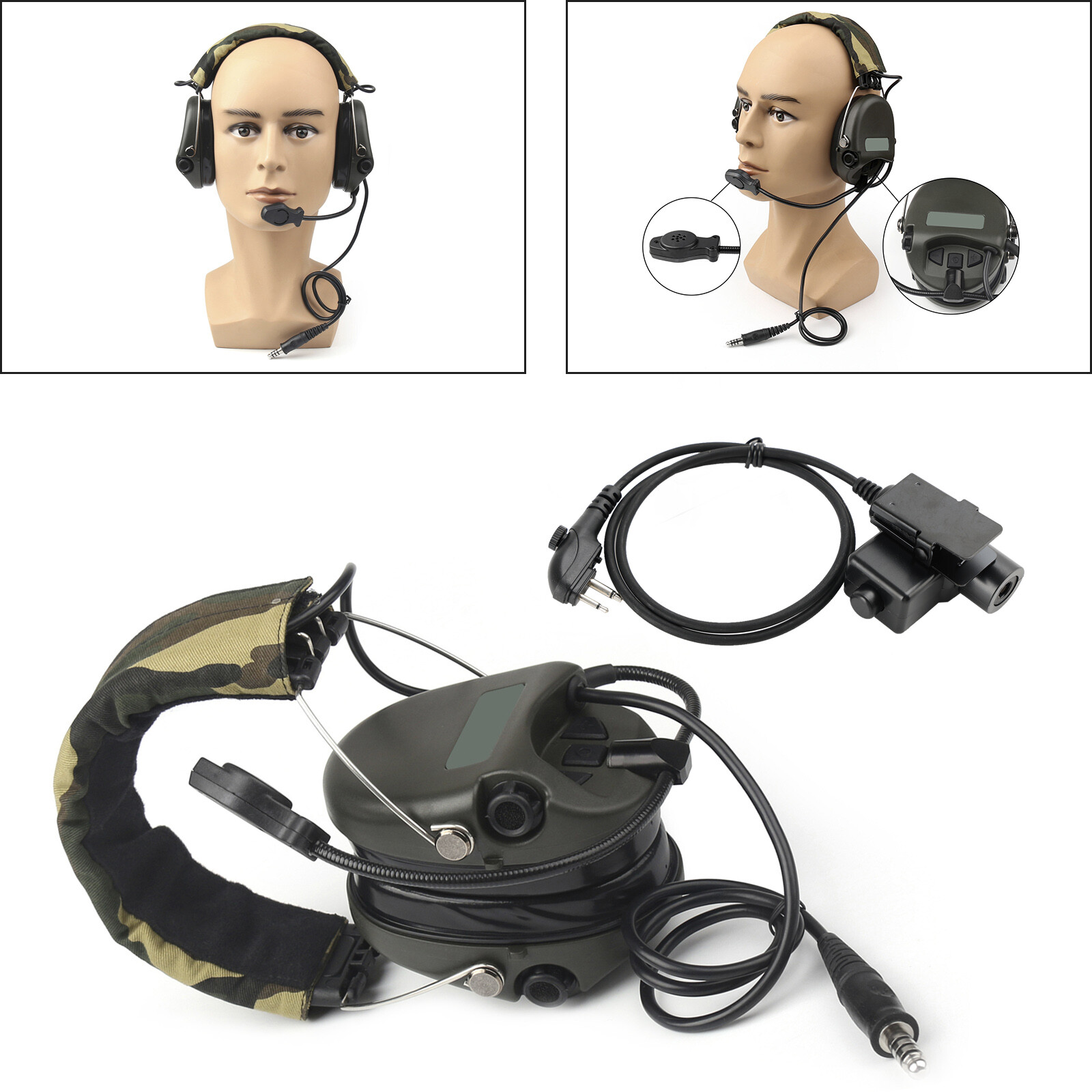 H60 Sound Pickup Noise Reduction CS Headset For Hytera HYT TC-508 510 TC-518 US
