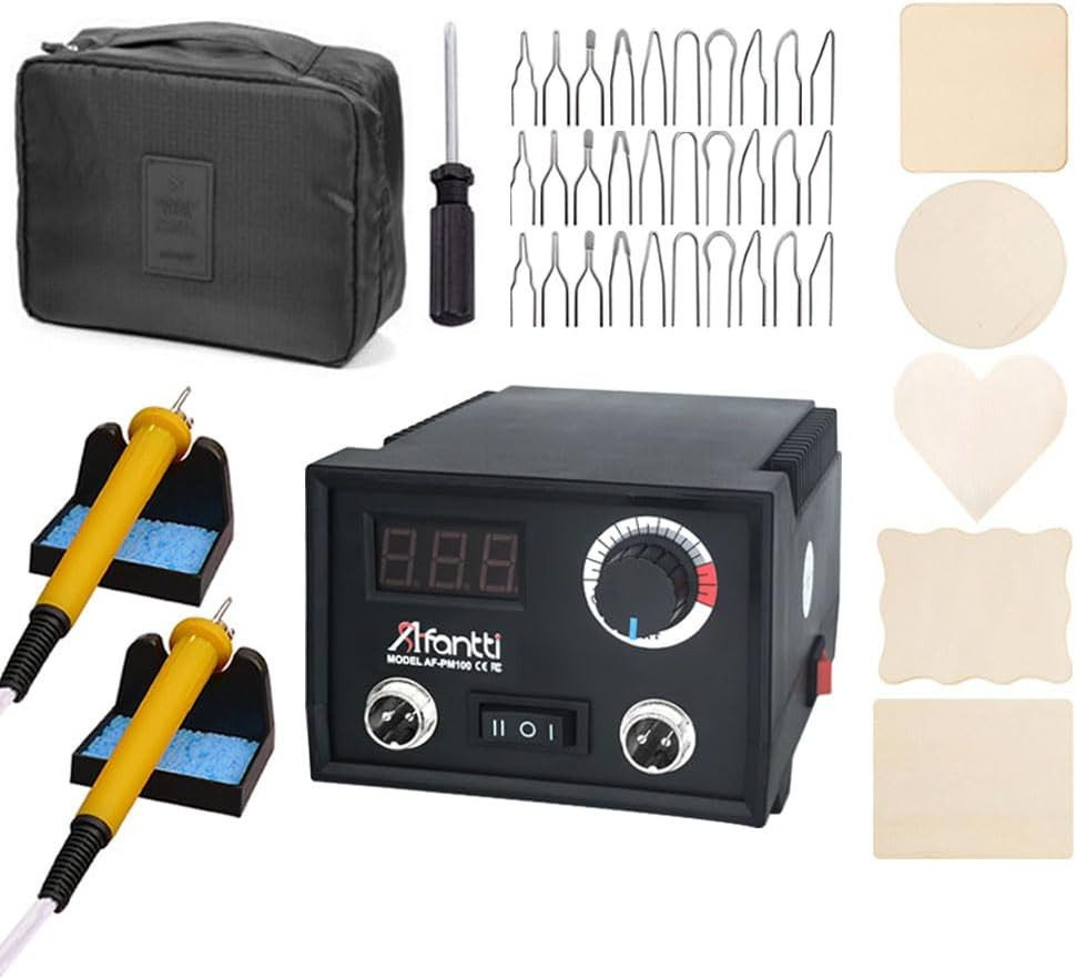 Pyrography Machine Professional Wood Burning Pen Tool Kit Station Set | 200-800 