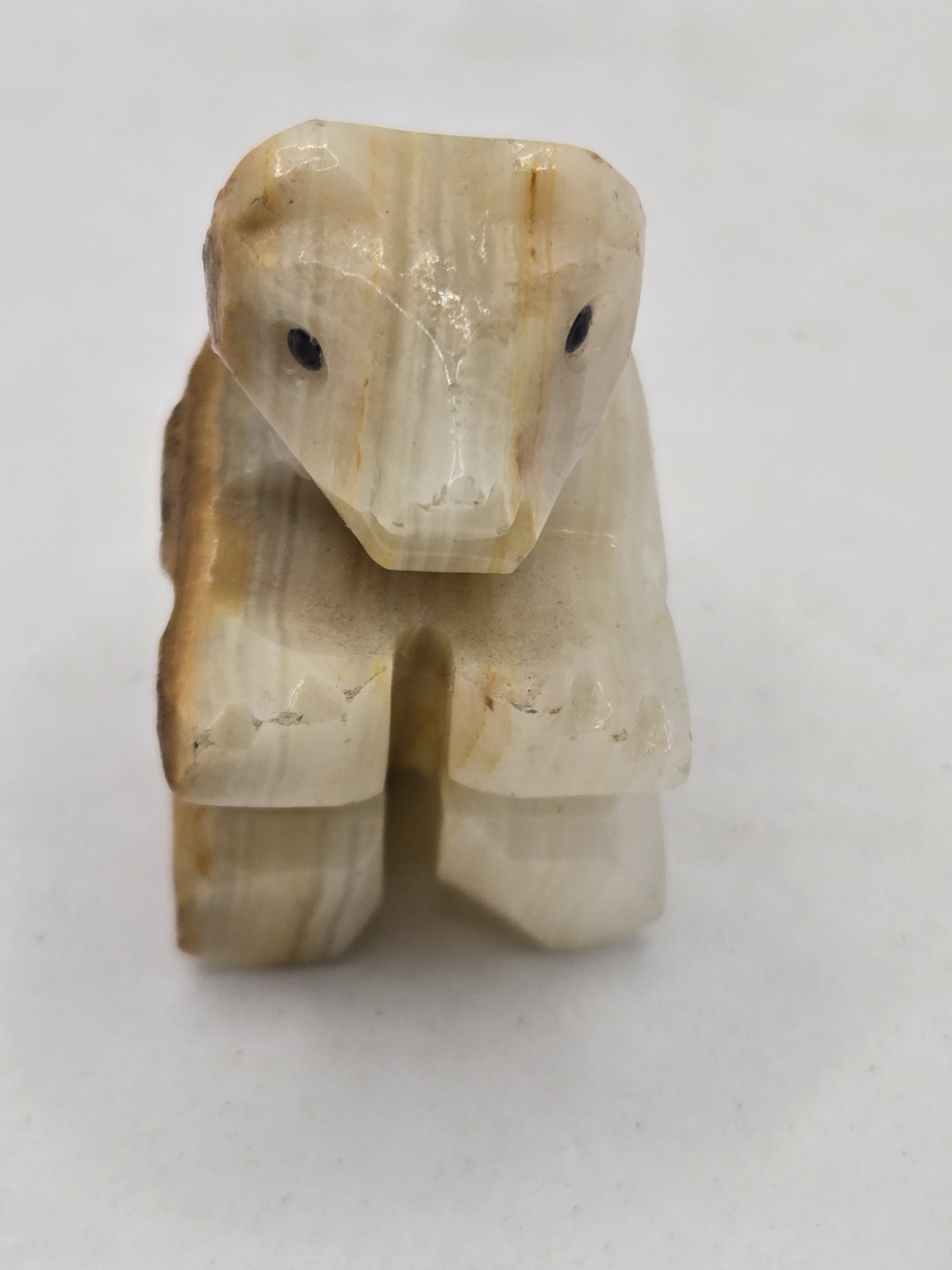 Vintage Hand Carved Polish Stone Bear