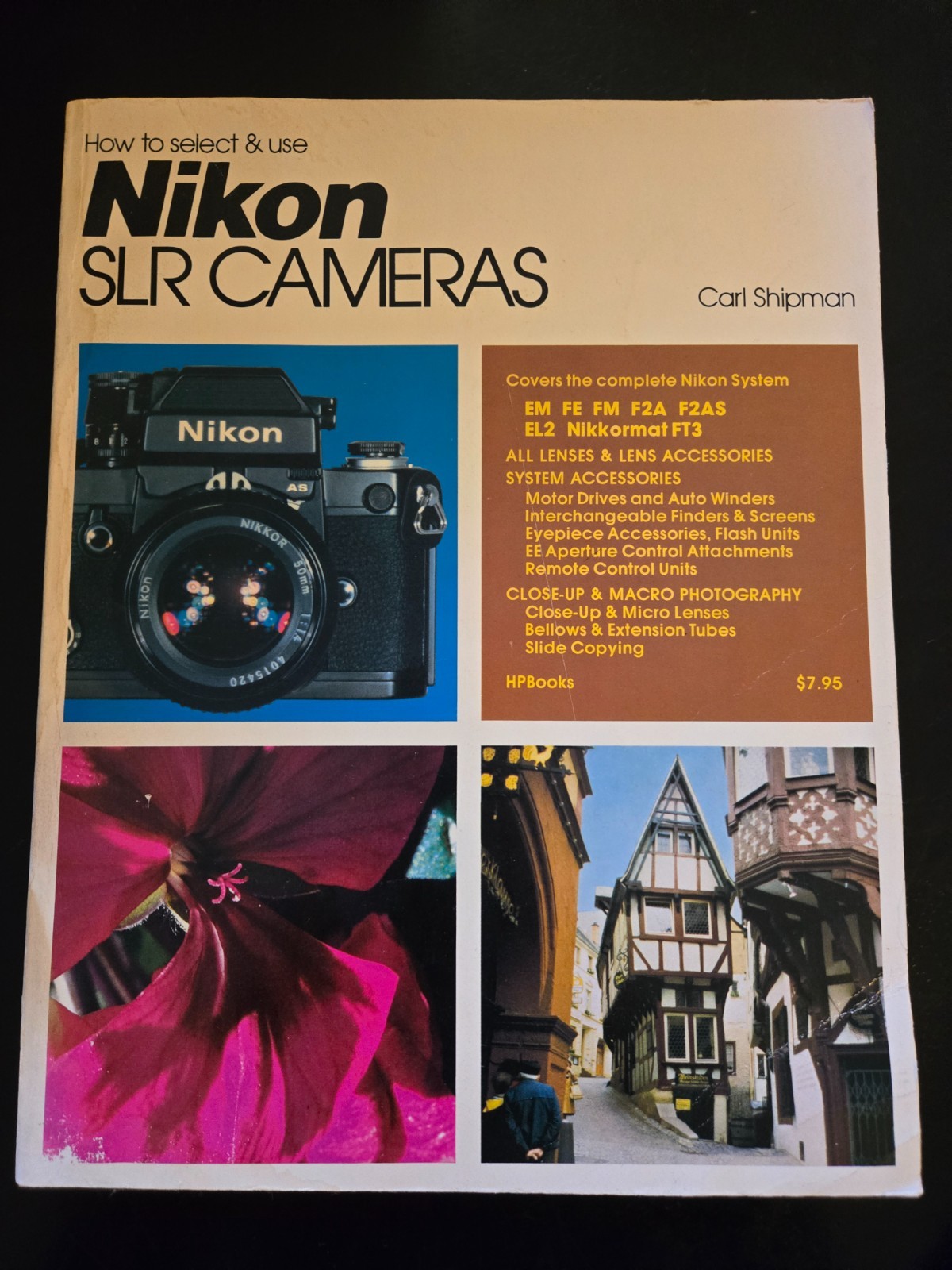 how to select and use NIKON & NIKKORMAT SLR Cameras by Carl Shipman, HP Books