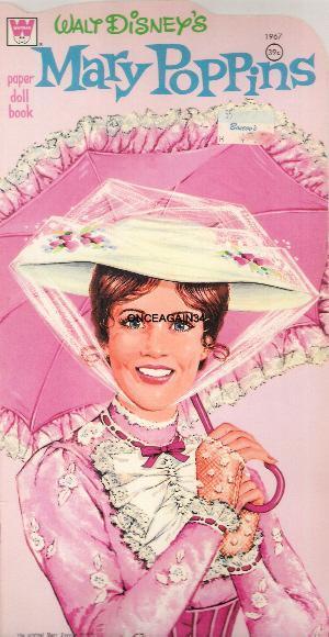 VINTAGE UNCUT 1962 MARY POPPINS PAPER DOLLS~RARE #1 TOP REPRODUCTION~1 SELLER