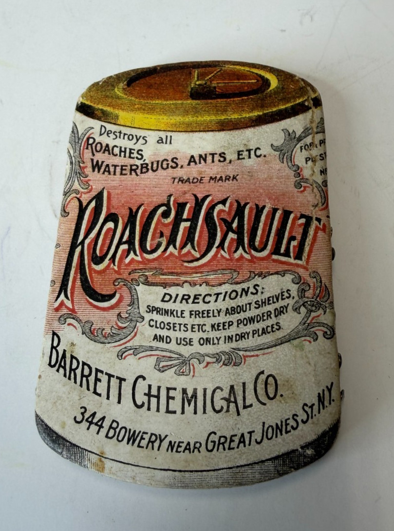 Antique Advertising 1899 Pin Cushion Roachsault Barrett Chemical Co. New York