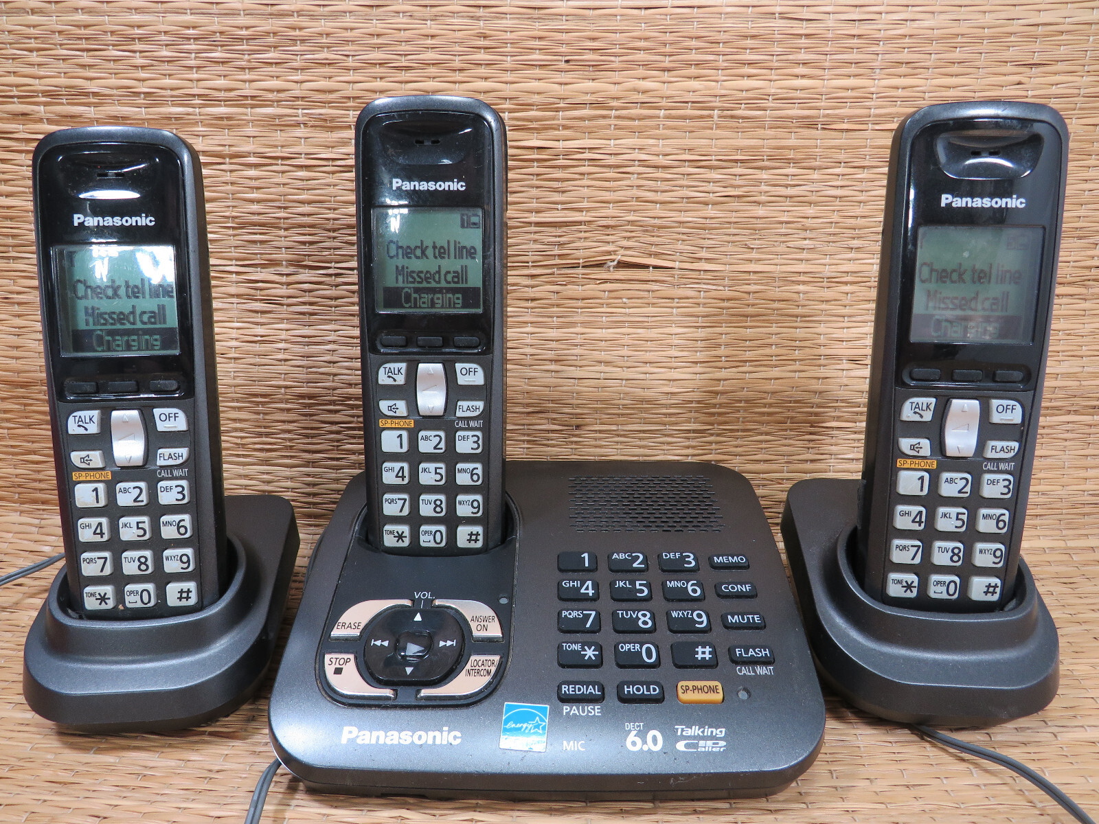 VTech KX-TG6441 Cordless Digital Answering System w/ Caller ID & 3 Handsets CIB