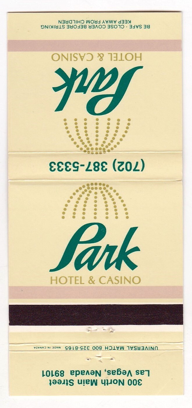 Park Hotel & Casino Las Vegas Matchbook Cover Style C icmsc5