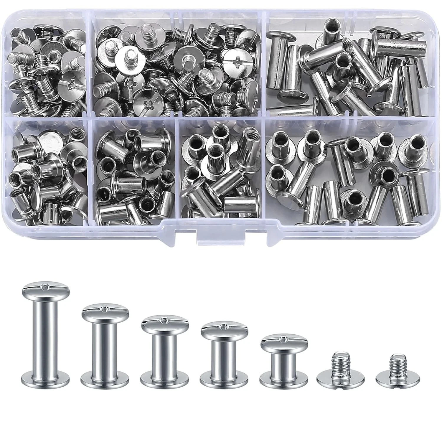 160 Pcs Chicago Screws and Extention Posts, Chicago Scrapbook Extension Posts an