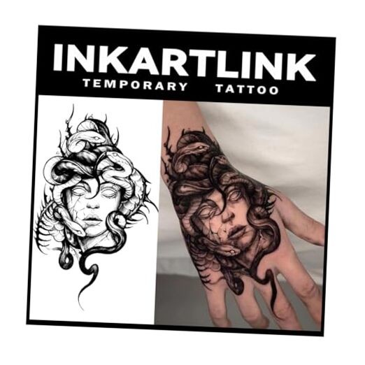  Tattoo Tech, 2 Sheets Extra Large Semi Permanent Tattoo, Adult Art Design 