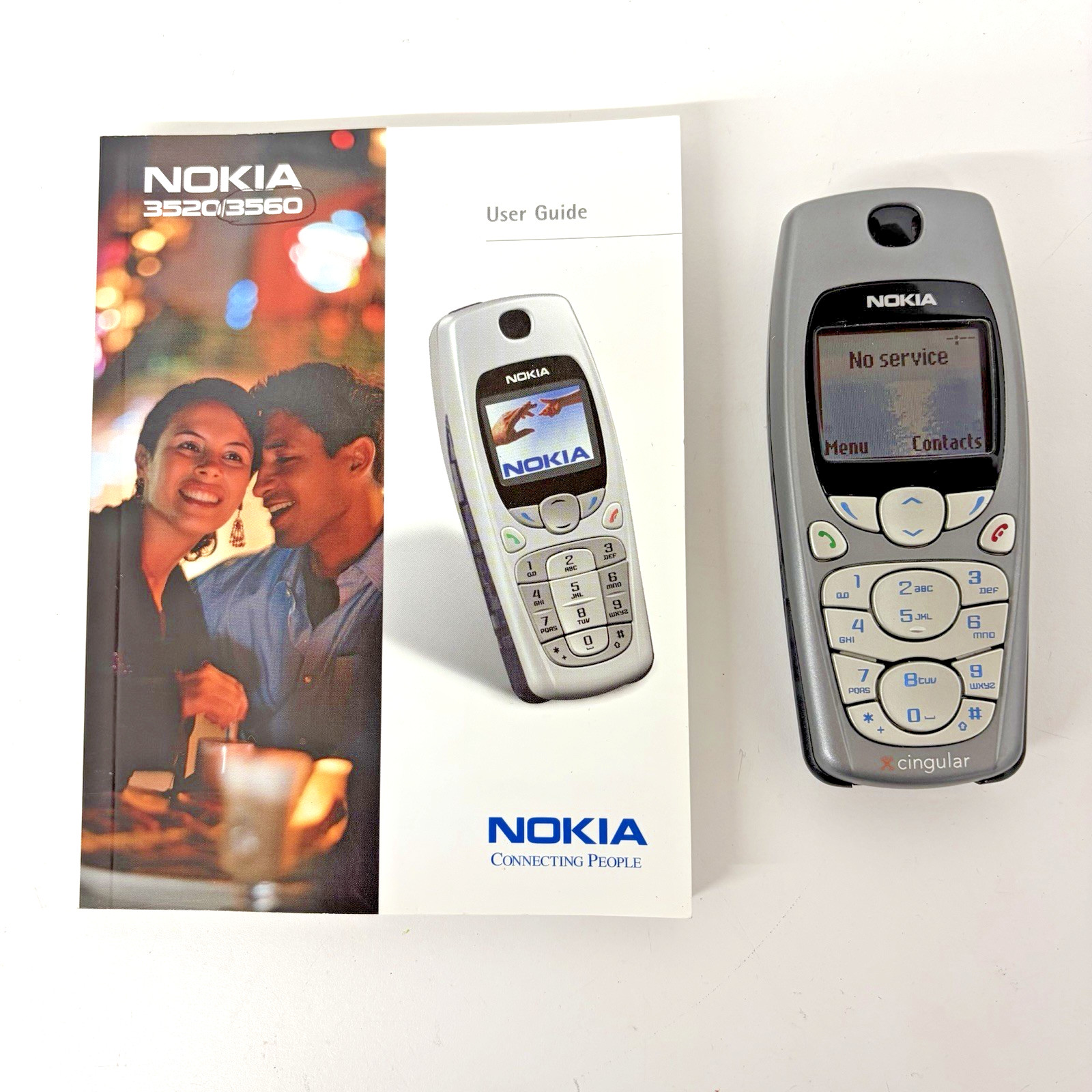 Nokia Cell Phone 3560 RH-14 Gray Cingular Working w/ Manual & Car Charger