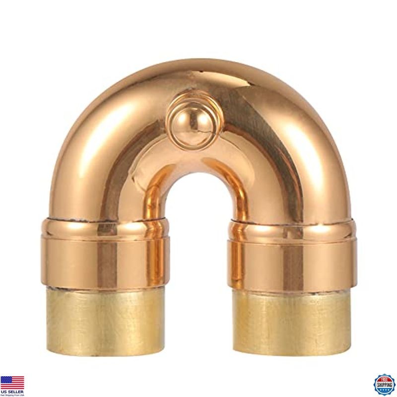 EXCEART Small Elbow Vocal Tube Replacement - Premium Brass Trumpet Accessory