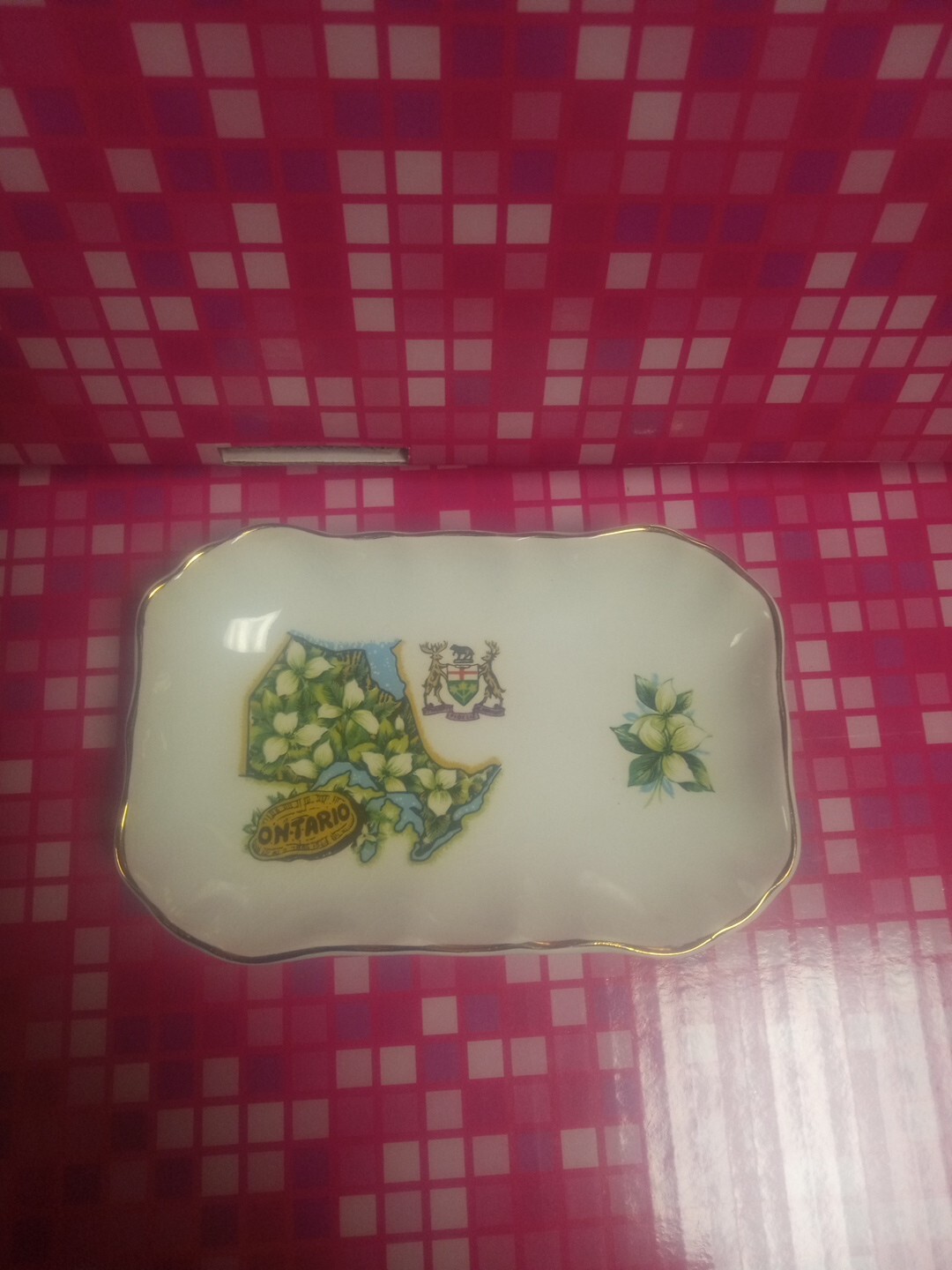 Ontario Canada Small Souvenir Coin Tray Lord Nelson Pottery England