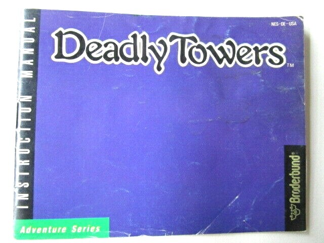 [MANUAL] Nintendo NES Deadly Towers Instruction Booklet -AB-10