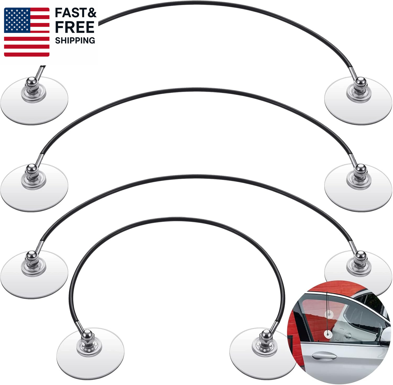 4 Pack Window Holder Shield Holder Window Suction Cups Holder for Car Window