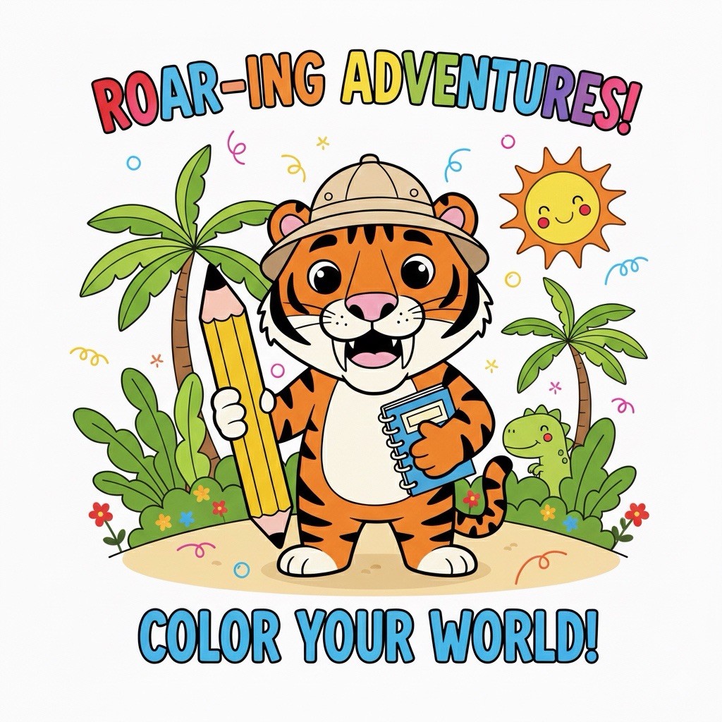 20 Digital Kids Coloring Book Pages for Children And Teachers