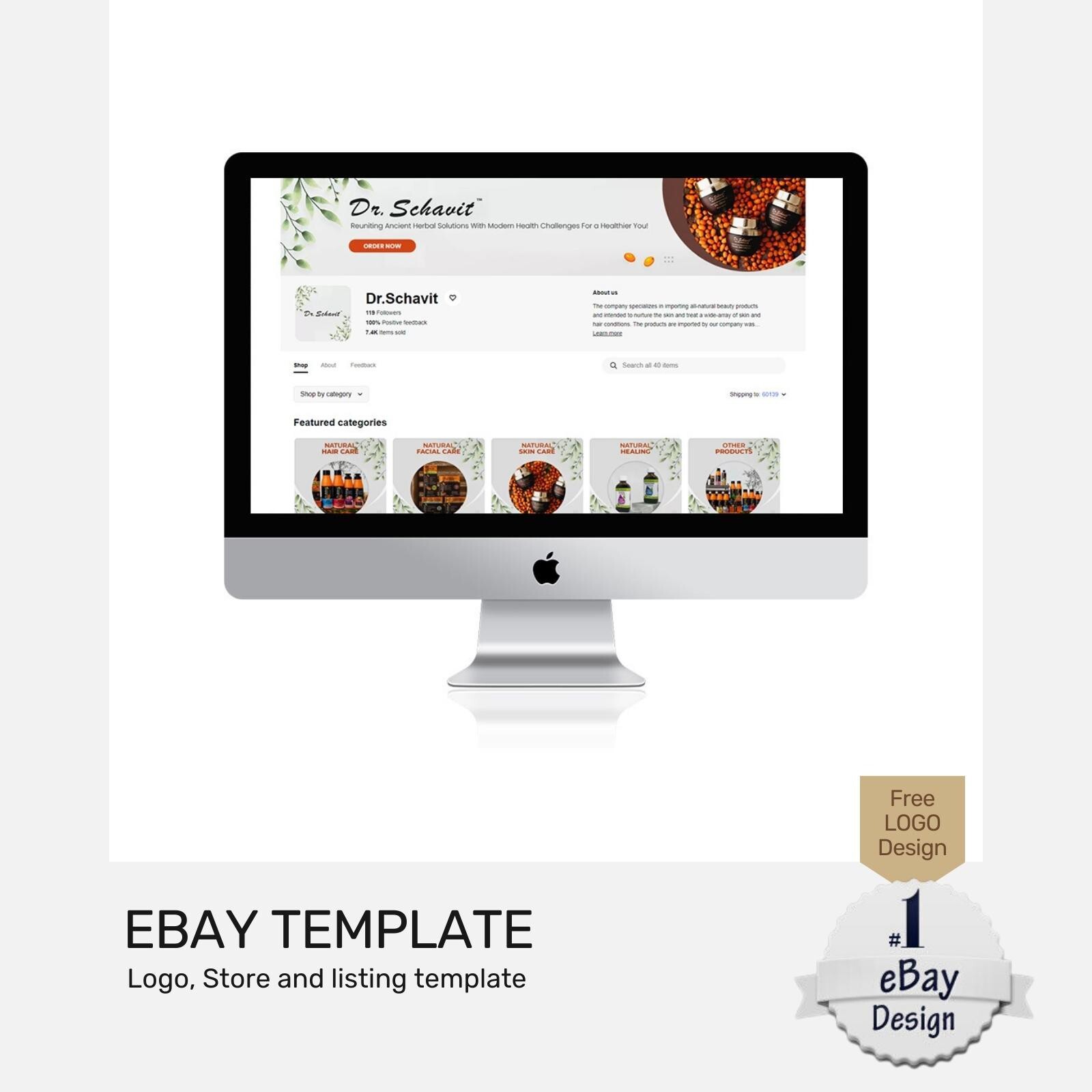 Ebay Template Responsive Listing Professional Auction Html Mobile LOGO Design