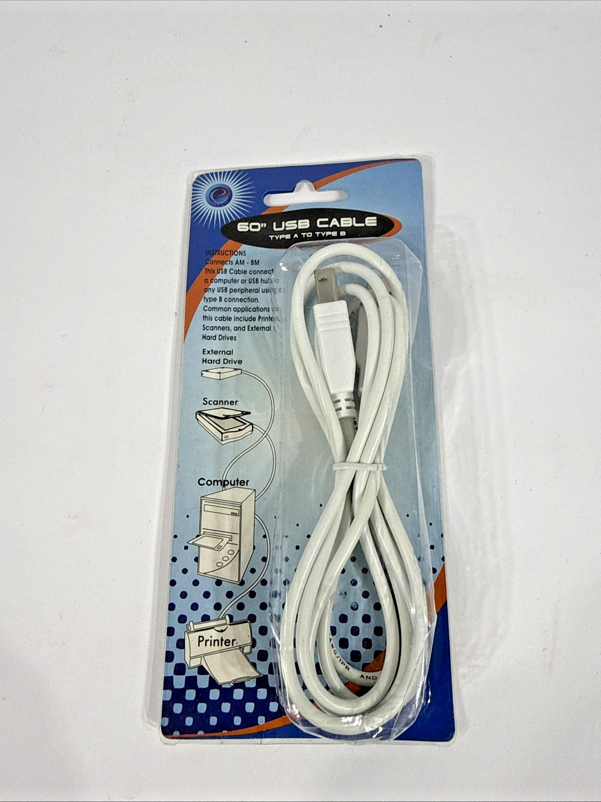 Ecircuit Electronics 60-inch USB Extension Cable Type A to B