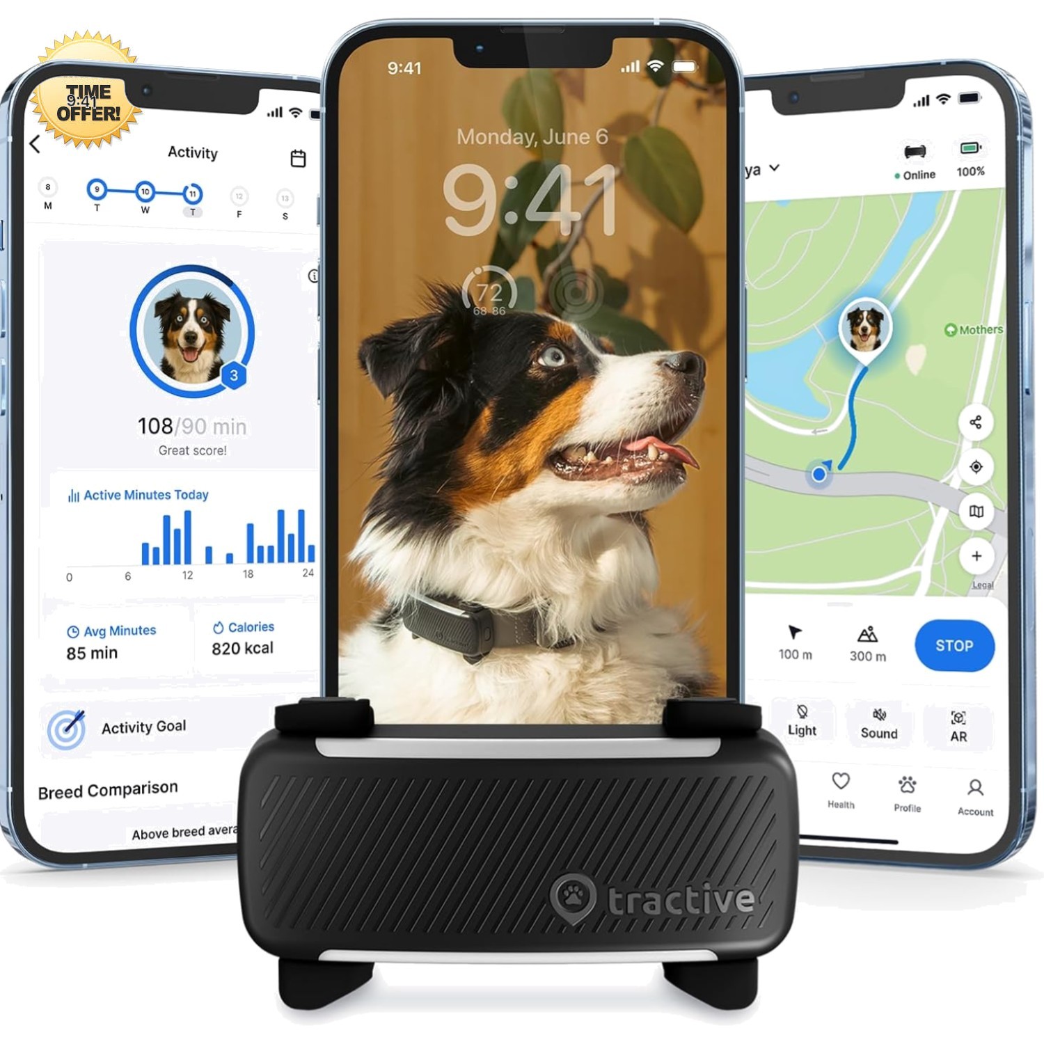 Smart Dog GPS Tracker with Live Location & Vital Signs Monitoring