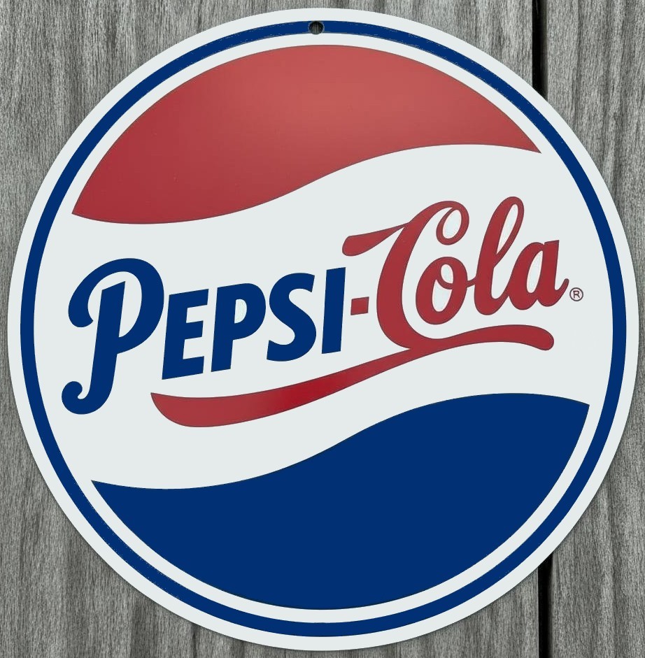 Pepsi-Cola Pepsi 12" Diameter Novelty Metal Sign Made In USA New!