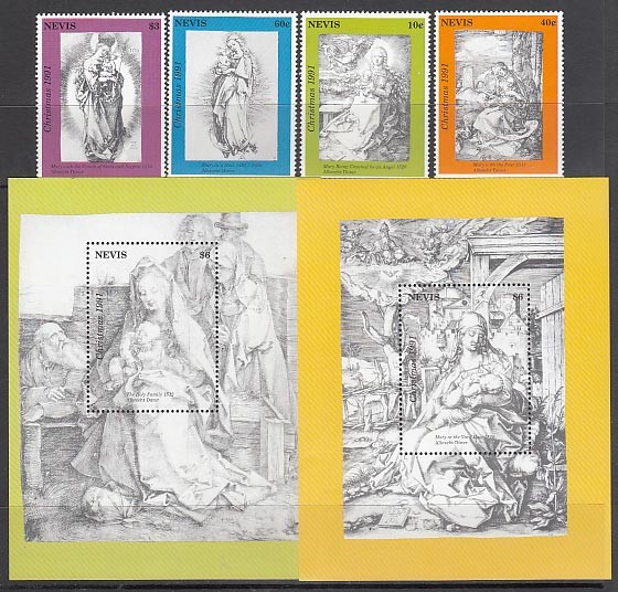 Nevis - Mail Yvert 614/7+H, 41/2 ** MNH Christmas