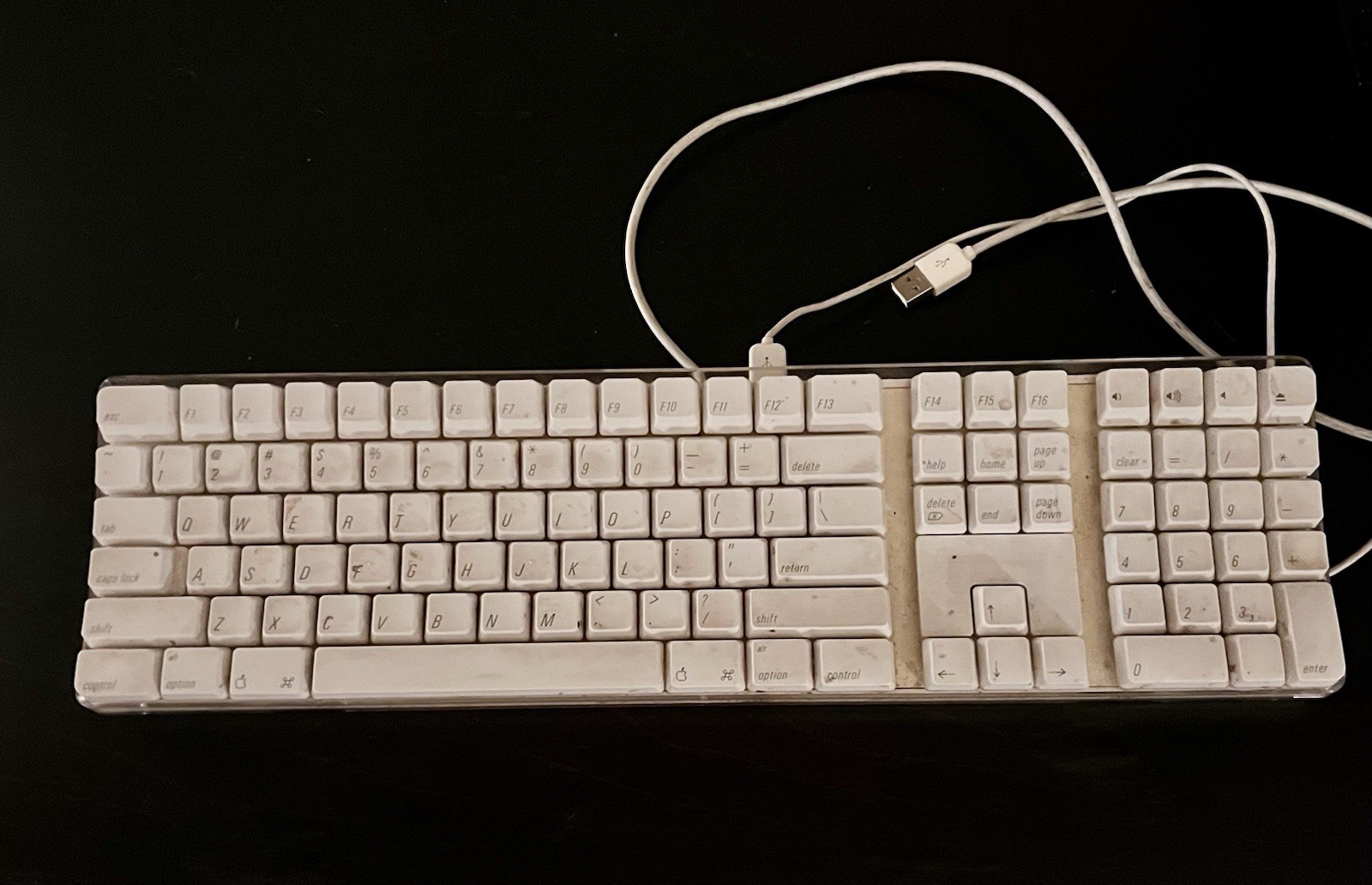 Vntg Apple Clear Acrylic Wired Keyboard A1048 and Optical Mouse A1152 USB Mac