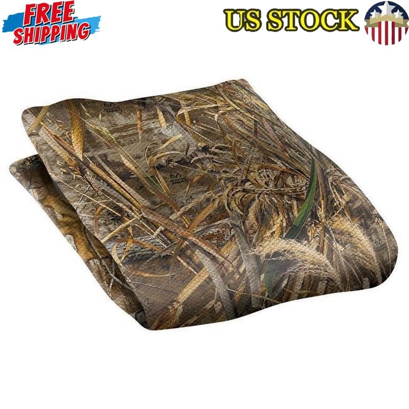 Camo Burlap Fabric 12ft Long Ground Blind Weather Resistant Hunting Material New