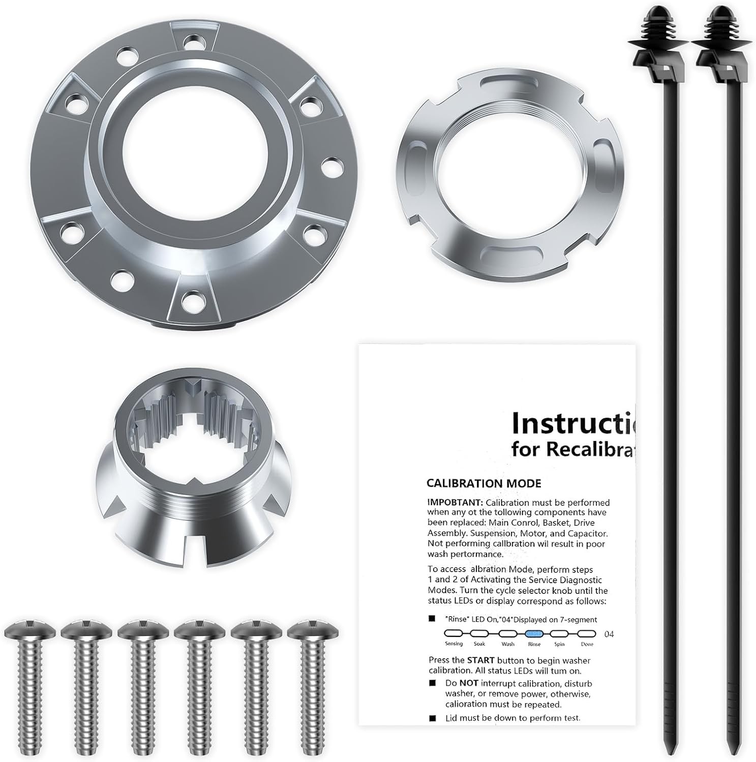 Upgraded W10324651 Metal Hub Replacement for Whirlpool Washer Drive Hub, Grey 