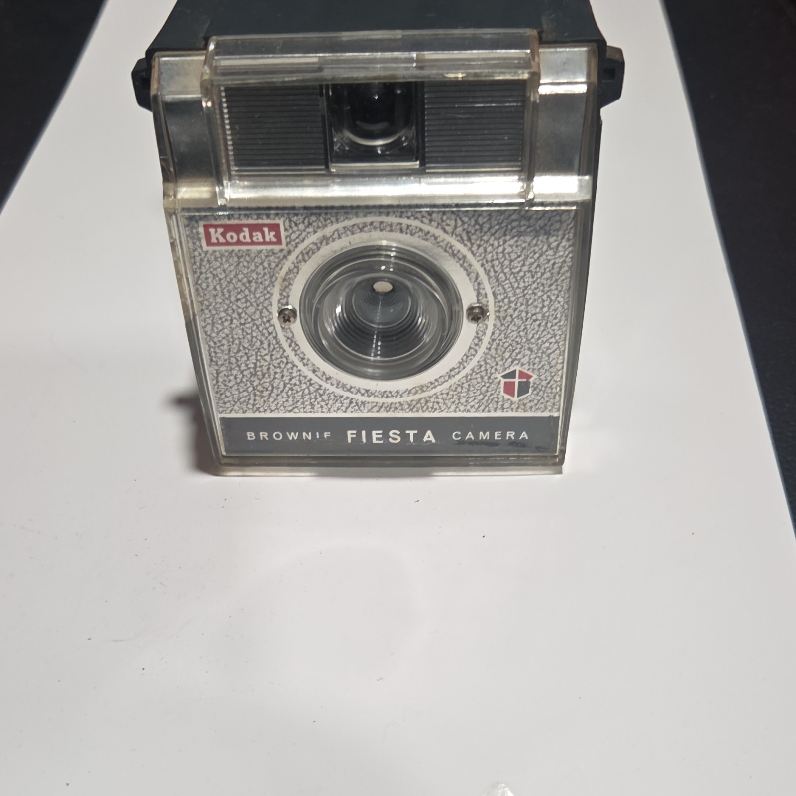 Kodak Brownie Fiesta Gray Vintage Box Camera untested 
