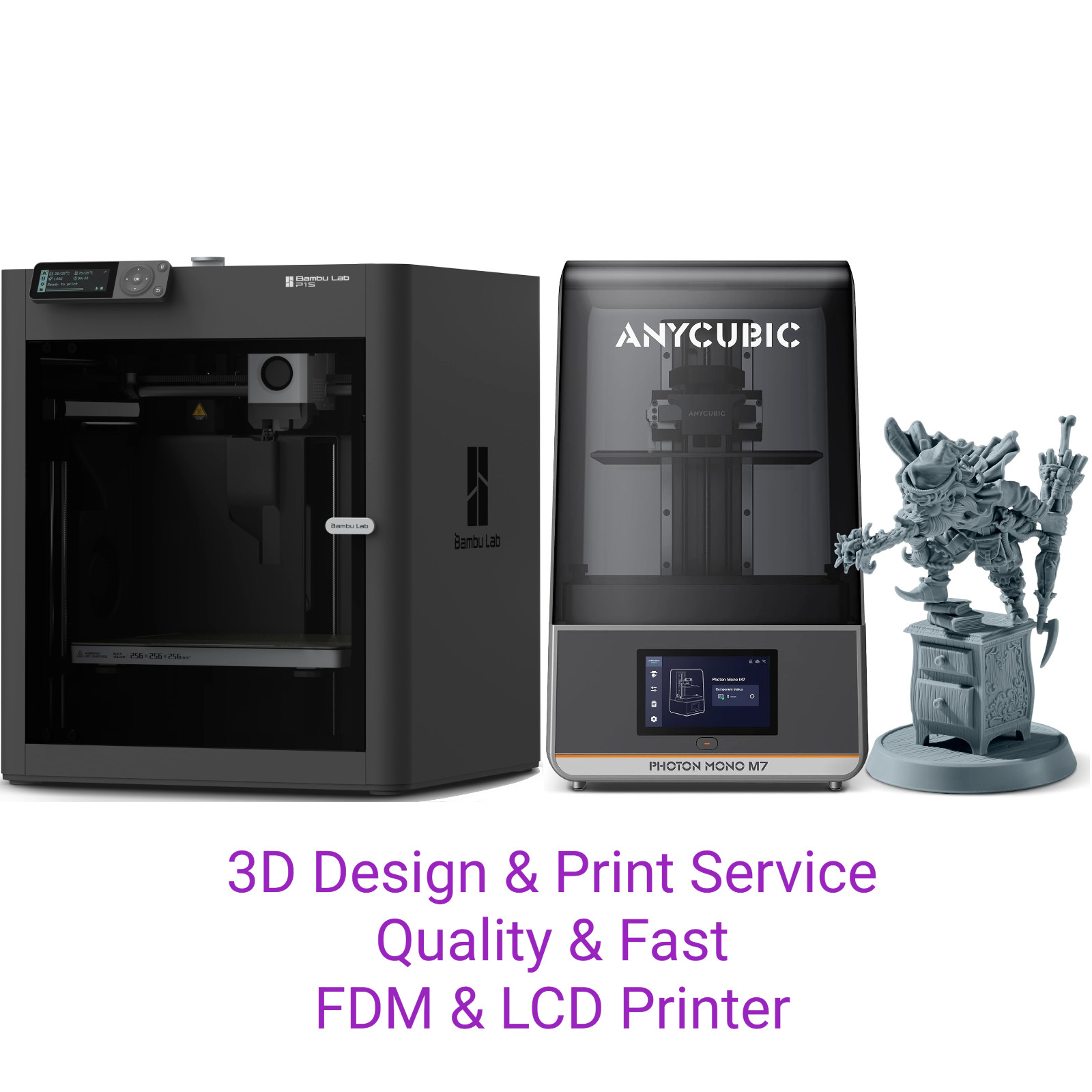 3D Designing and Printing Service (Check description)