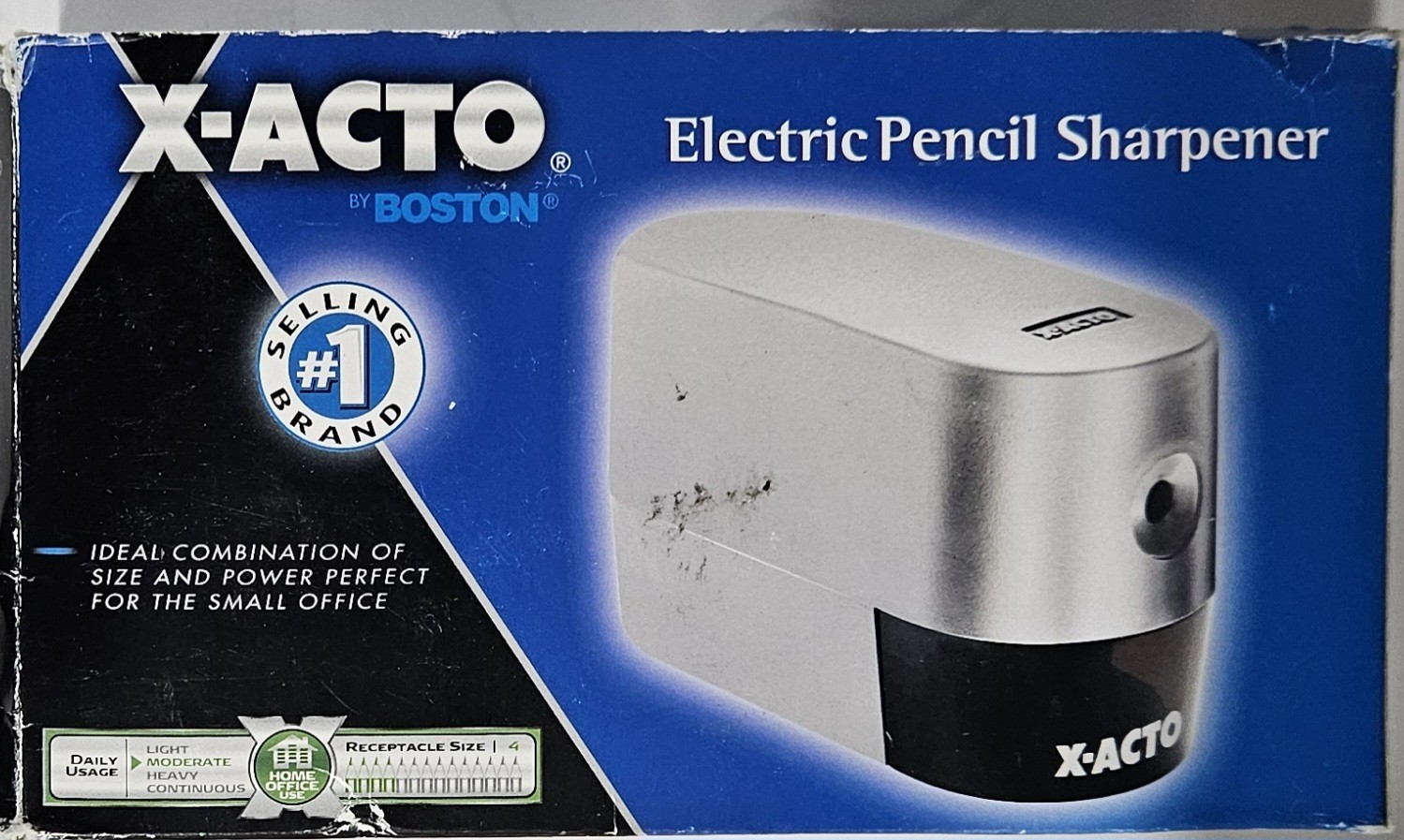 X Acto Electric Pencil Sharpener Desk Office Black And Silver 