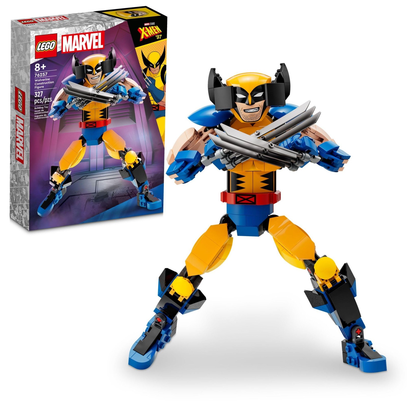 LEGO Marvel Wolverine Construction Figure 76257 Buildable Yellow/Black/Blue 