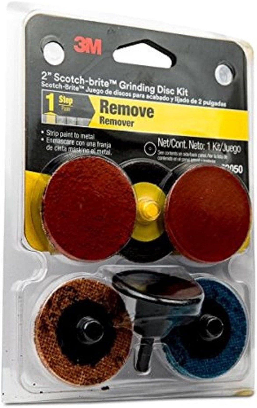 3M 03050 Scotch-Brite 2" Regalite Drill Mounted Automotive Grinding/Sanding/Fini