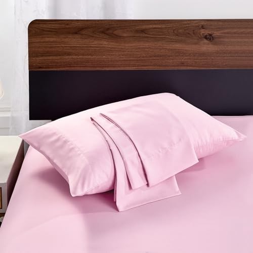  Pillowcases Queen Size 2 Pack - Pillowcase 30" x 20" (Pack of 2) Dusty Pink