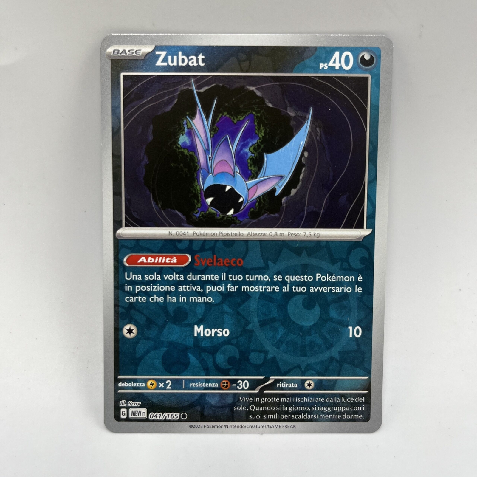 Pokemon Card ZUBAT COMMON REVERSE (IT) | 041-165 Scarlet Violet 151