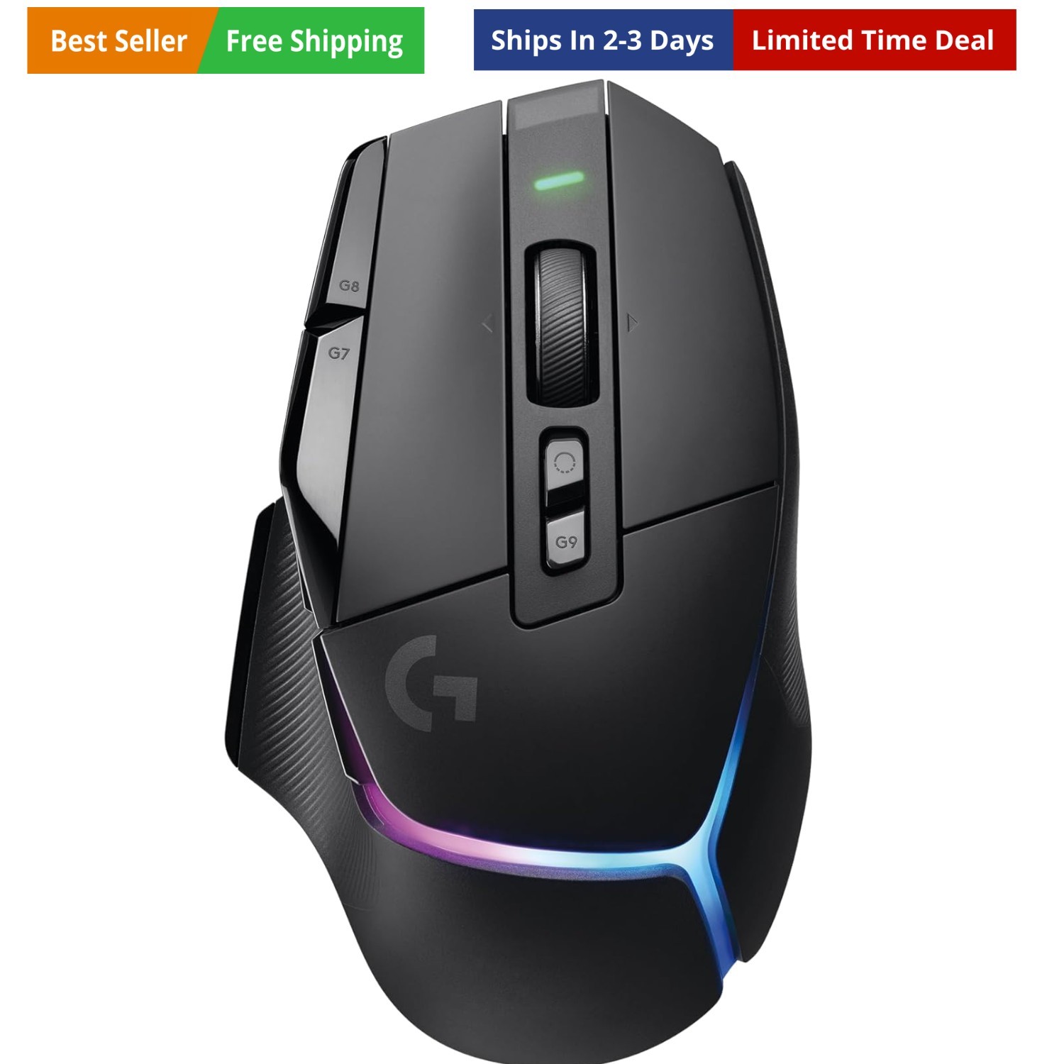 502 X Plus Lightspeed Wireless RGB Gaming Mouse - Optical Mouse with LIGHTFOR...