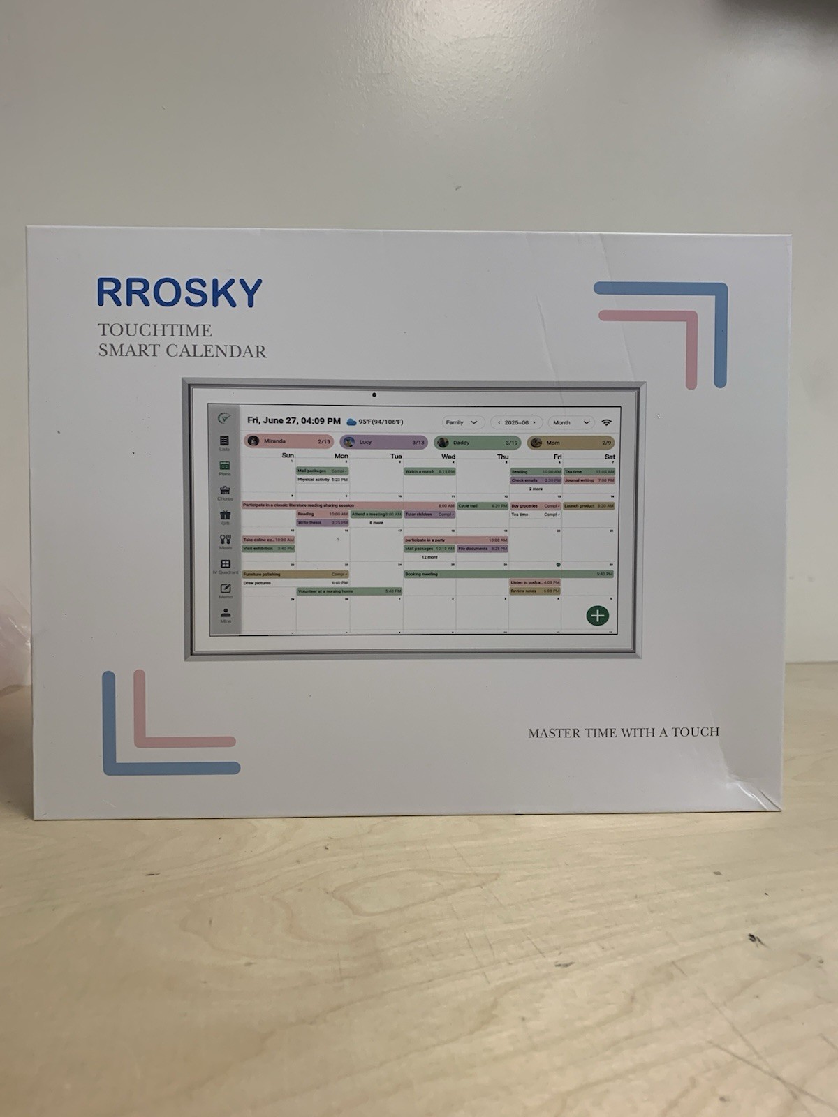 Prosky 15.6 inches Wifi Smart Touchscreen Digital Calendar Touchtime