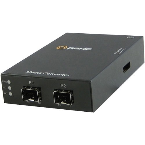 Perle Protocol Transparent Stand-Alone Media Converter Dual SFP Slots 05060574