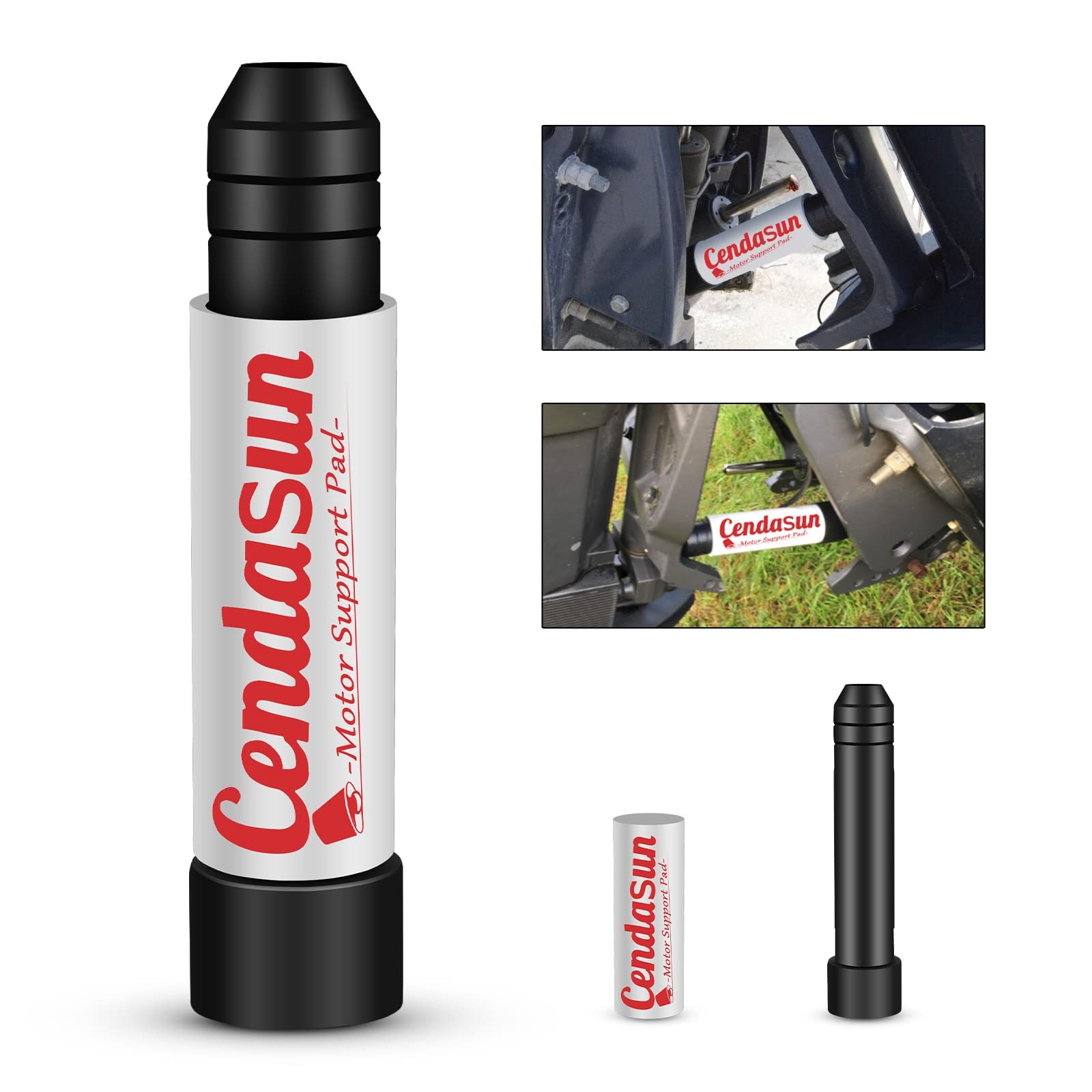 Outboard Transom Saver Trailering Support and Steer Stops, Wedge Outboard Mot...